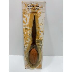 Vtg Kmart Wig Brush Hairbrush Metal Bristle Wigs Falls Hairpieces Retro 70's Nos